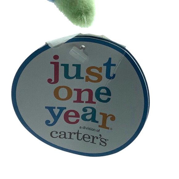 Carters Just One Year Musical Pull Crib Toy Dinosaur Plush Baby Soother NEW NWT - Picture 3 of 7